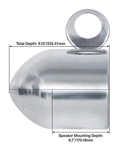 Image of Rockville MAC65S Bundle: (2) Chrome 6.5 inch Aluminum Wakeboard Tower Speaker Enclosures, (2) MAC360C 360 Swivel Tower or Surface Mount Clamps for Wakeboards /MAC Pods, 4-Items