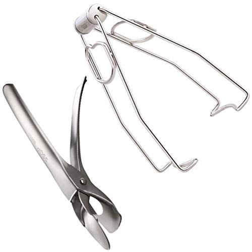 Hemoton 2 peças de pegador de prato quente para cozinha retriever pinças pote de conservas levantado