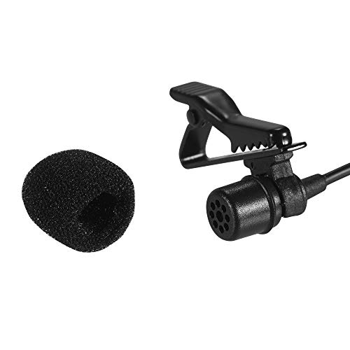 Docooler Microfone com clipe de lapela mini microfone condensador com fio compatível com modo smartp