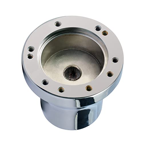 Roykaw Universal 5/6 Holes Steering Wheel Hub Adapter For Yamaha Golf Cart Models - Chrome Surface Finish #TOP5