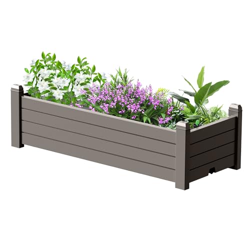 EasyUp Horticulture Garden Bed, Divisible Resin Planter Box for Backyard,