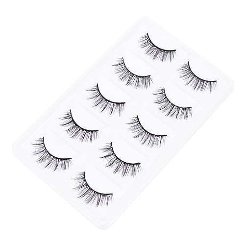 WRITWAA 5 Pares De Pestañas Postizas Herramienta De Belleza Pestañas De Herramienta Cosmética Pestañas Cruzadas Pestañas Artificiales Pestañas Cruzadas Pestañas Negras De