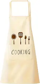 Avental de Cozinha em Poliéster Impermeável 95cm com Bolso Frontal
