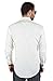 AZAR MAN Tailored Slim Fit Men's Unique Color Dress Shirt Spread Collar (Small 14, Ivory Off White)