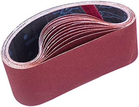 STEBRUAM Sanding Belts 25 x 762 mm,3 Each of 80/120/150/240/400 Mix Grits Belt Sander Sanding Belts, compatble with 762 X 25 Belt Sander for Grinding,Sharpening and Derusting (15 Pack)
