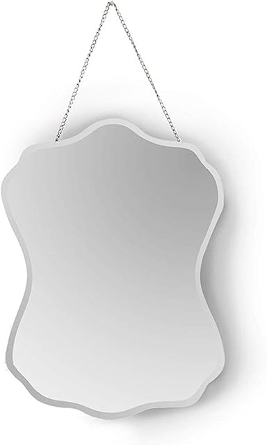 Makeup mirror Makeup Mirror with Wall Mounted, Alien Shaped Glass Wall Mirror Vanity Mirror Creative Decorative Mirror Bathroom Furniture (Size : 29 * 40cm)