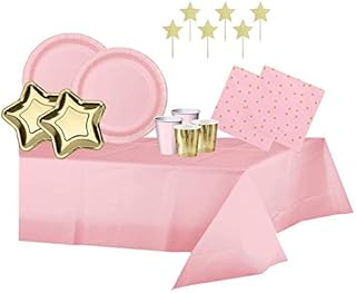 Wonderparty Kit per Festa Stelline Oro (Rosa, Completo)