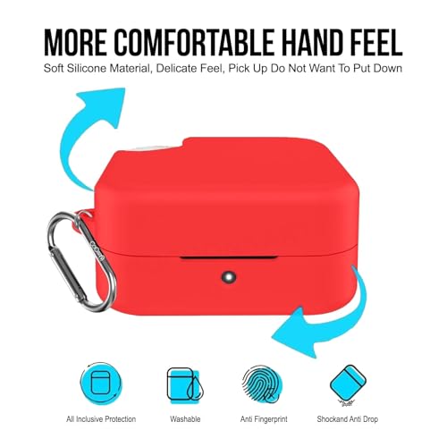 Image of Soft Silicone Case Cover for CMF by Nothing Buds Pro 2 | Buds 2 | Buds 2 Plus (Orange)