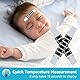 20 Stück Temperaturstreifen, wiederverwendbarer Stirn-Fieber-Thermometer-Streifen-Temperaturstreifen mit 20 Handbüchern für den Heimgebrauch