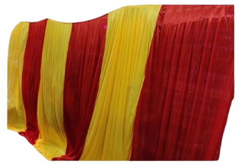 Tent Parda Lycra Perfect for Gatherings Weddings and Garden Parties Stylish Shelter for Unforgettable Occasions (15 * 10 Feet Red and Yellow)