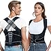 KASTWAVE Back Brace Posture Corrector for Women and Men, Support Waist Lumbar Back Straightener with Spine Vertical Alignment System, Lower Back Pain Relief (M)