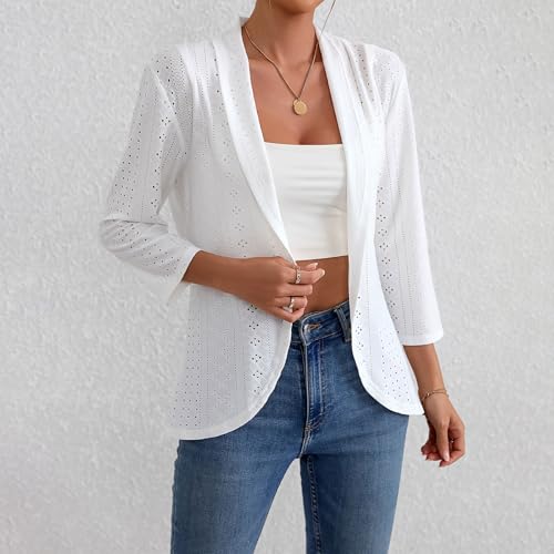 Short Sleeve Lightweight Cardigan Sweaters for Women Open Front Knit Mesh Woven Crochet Spring Fall Shrugs Plus Size3
