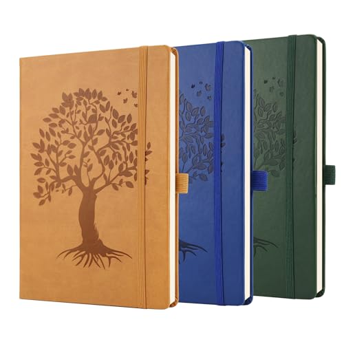 Giyofom Paquete de 3 cuadernos ejecutivos multicolor con papel grueso de alta calidad, diseño, 8.3 x 5.7 pulgadas, 360 páginas, perfecto para oficina, hogar, escuela, negocios, escritura y toma de