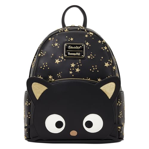 Loungefly Sanrio: Chococat - Quilted Gold Embroidery Stars - Mini Backpack - Great for Kids & Adults - Collectible Bags