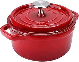 Puricon Cast Iron Round Casserole Dish with Lid, Enameled Dutch Oven Pot Ovenproof Cookware, Works on Stove Hob Induction Gas Cooker, for Sourdough Bread Stew Bake Fry Boil Steam Braise Roast, 26 cm