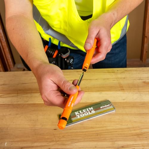 Klein Tools 86503 Skribes Refil de grafite de carpinteiro mecânico de 2,8 mm, grafite de cores sorti