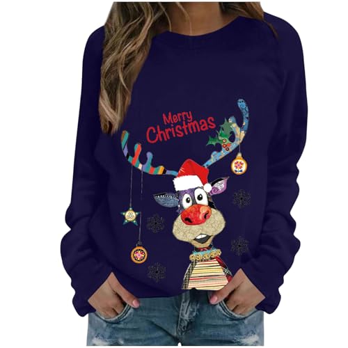 Generisch Weihnachtspullover Damen Lustige Weihnachtsoutfit...