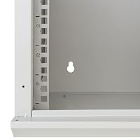 HMF 63306-07 Serverschrank 10 Zoll, 6 HE, Netzwerkschrank, Wandschrank, 10", 31,2 x 30 x 35 cm, Voll Montiert, lichtgrau – Ansicht 6