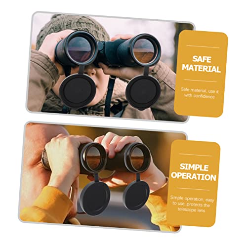 Cubreobjetivos de goma para prismáticos juego de 2 protectores de lentes de repuesto 2