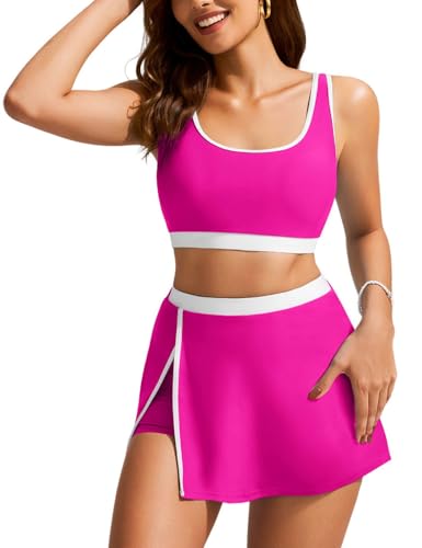 High Waisted Bikini Sets for Women Color Block Bikini with