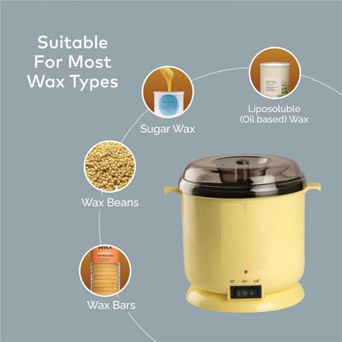 Image of Wax Heater For Women, Waxing Kit Women All Skin Types Hands, Legs, Underarms, Bikini, Intimate Area wax warmer Professional Wax Machine Waxing For All Skin Types (Red)
