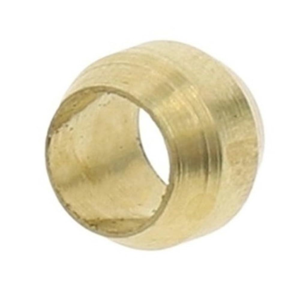 Metal Pipe Adapter 10pcs Sleeve Seal Rings Fit Tube Joint, Brass Two Taper Ferrules, Compression Connector(4mm)