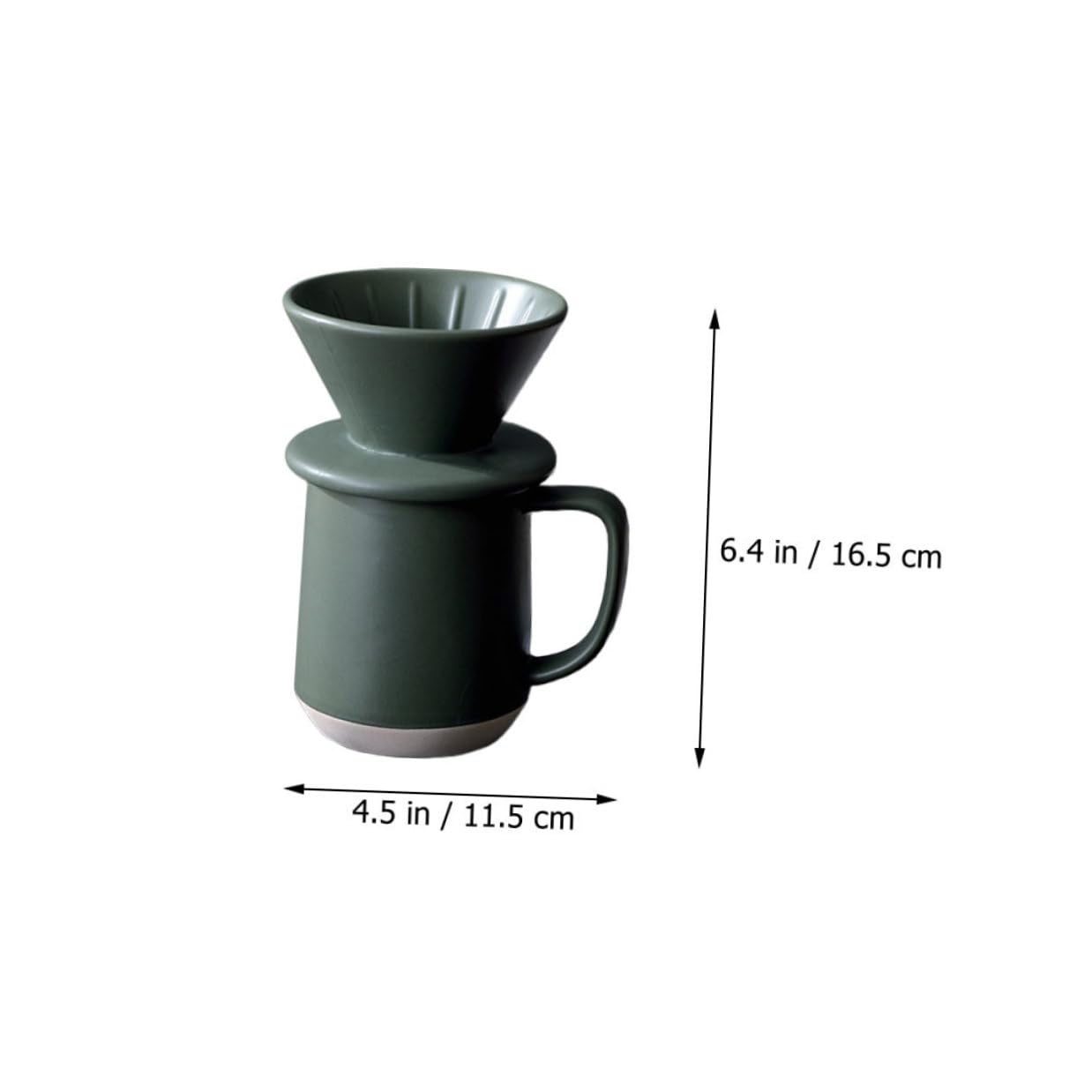 Yardenfun Keramik Kaffeefilterbecher mit Praktischem Henkel und Feiner Filterfunktion Tragbar mit Schlichtem Design für Kaffeegenuss zu Hause oder Büro