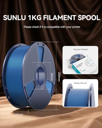 Image of SUNLU Metal PLA Filament Bundle 1.75mm, Black+Bronze+Brass Gold+Azurite | Metallic Shiny 3D Printer Filament with Actual Metal Filled, High Gloss Finish, Easy to Print, 2.2lbs Spool for FDM Printers