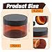 30 Pack 4 oz Amber Plastic Jars with Lids Empty Refillable Cosmetic Container for Beauty Essential Products Body Butter Creams Gel and Lotion