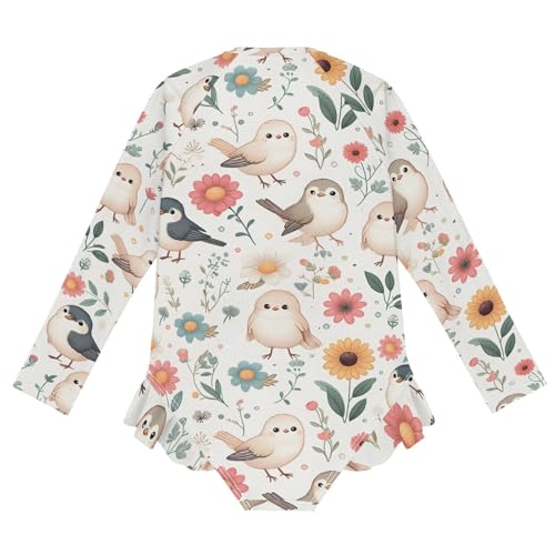 Image of Girls One Piece Swimsuits Long Sleeve Swimsuit Zipper Bathing Suits Swimwear