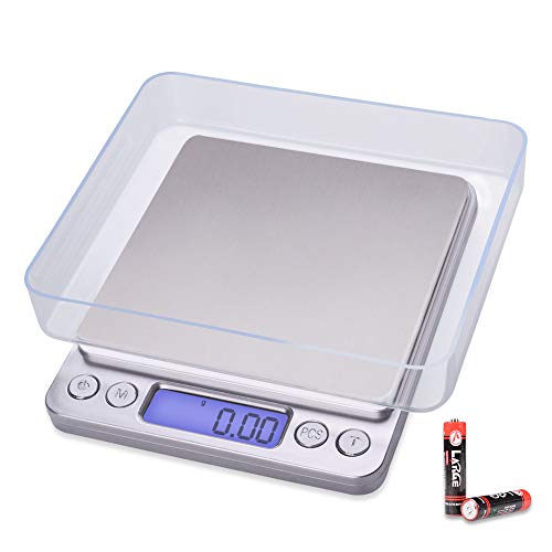 Fuzion Digital Kitchen Scale, 500g/ 0.01g Small Jewelry Scale, Food Scales Digital Weight