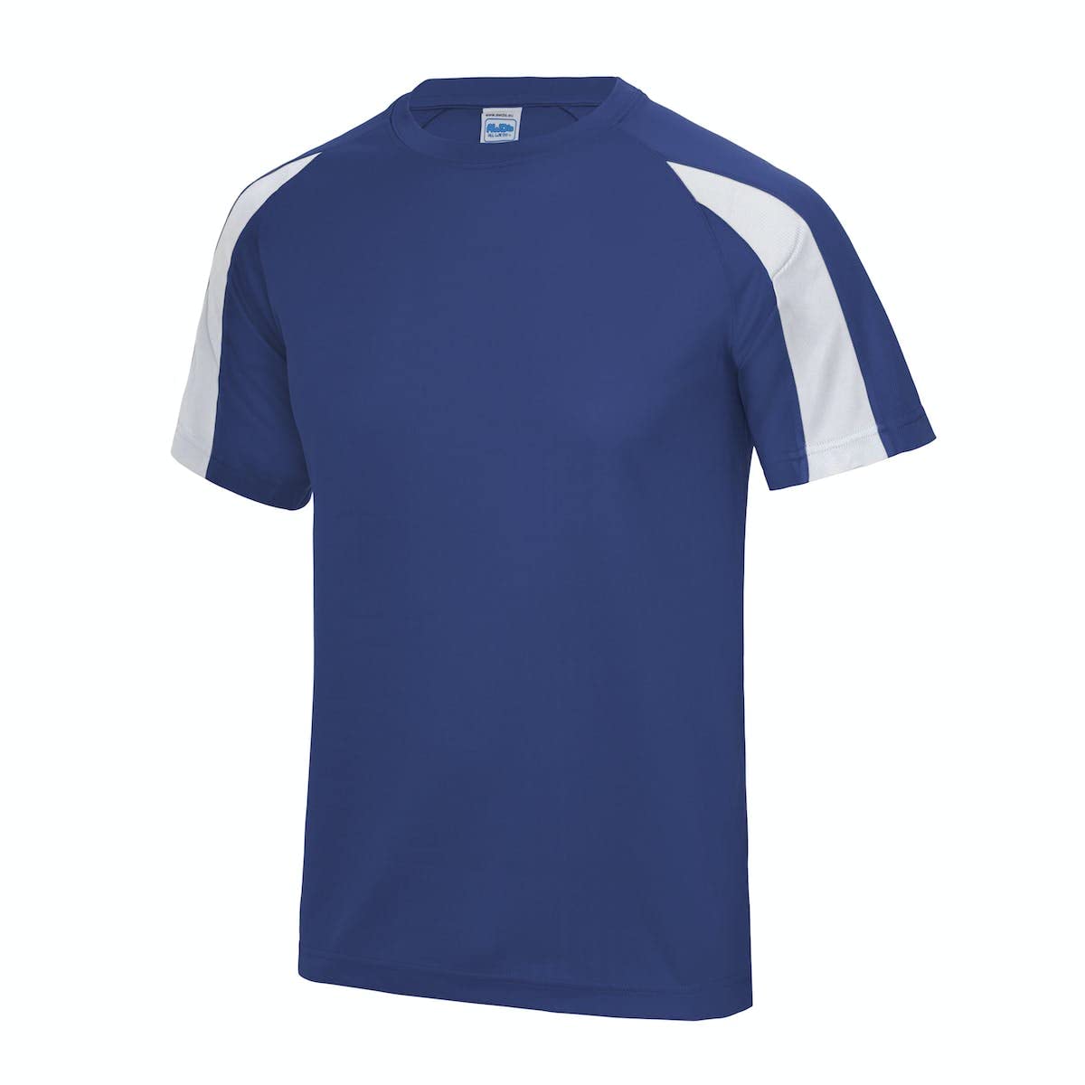 AWDis Kids Contrast Cool T T-Shirt, Royal/Arctic White, 7-8 años