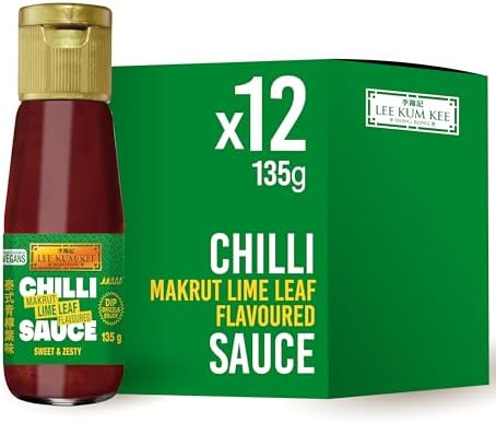 Lee Kum Kee Makrut Lime Leaf Chilli Sauce, Vegan, 135 g Pack of 12