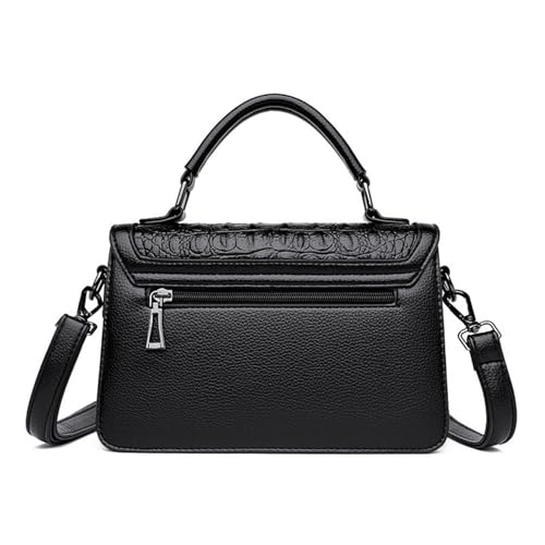 Image of Women Vegan Leather Evening Handbag Crocodile Pattern Handle Clutch Purse Cross Body Envelope Bag