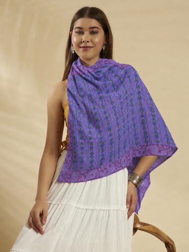 Image of Ravaiyaa - Attitude is everything Sanganer Hand Block Printed Scarves Pure Cotton Scarf Square Hijab Dupatta 40 inch X 40 inch Inch