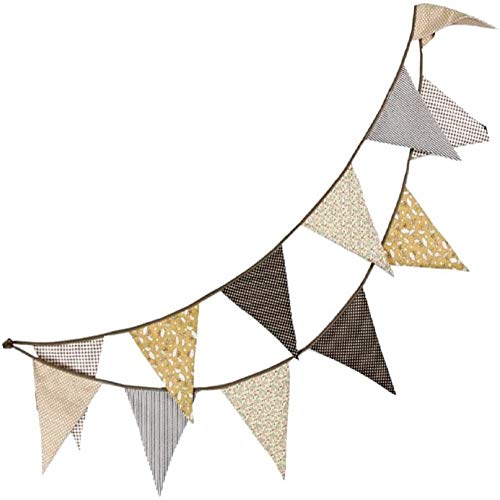 FANDE Banderines Decoración, Bunting Banderines Banderín, Florales Banderas Colores, Pancarta Triángulo Decoración...