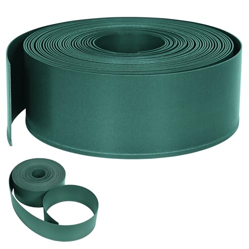 SUBTLETY 20m Rasenkante Beetumrandung Gartenumrandung PP-Kunststoff Rolle Wetterfeste Beeteinfassung Flexible Blumenbeetumrandung Rasen Mähkante für...