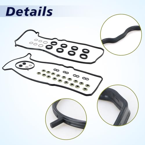 Image of Engine Valve Cover Gasket Set Fits 2003-2009 Toyota 4Runner,2000-2009 Tundra,1998-2007 Land Cruiser,2001-2009 Sequoia,1998-2007 Lexus GS400 /GS430 /GX470 /LS400 /LS430 4.7L Replace#VS50592R