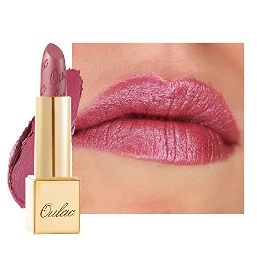 OULAC Metálico Brillar Pintalabios, Brillo 3D De larga duración Alto pigmentado y de alto impacto, Impermeable y resistente al sudor Color de maquillaje Lápiz Labial, 4,3 g, Cosmópolis (01)