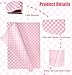 MUNILAIL 100 Sheets Checkered Tissue Paper 14 x 20 Inches Pink and White Tissue Paper for Gift Bags Bulk Wrapping Papers Gift Papers Tissue for Birthday Gift Packing Crafts