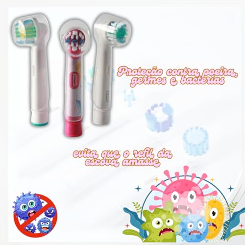 Kit Com 4 Capa Protetora Para Escova Eletrica Braun Oral B