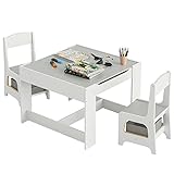 【Angemessene Dimension für Kinder】 Dieses Spieltischset hat die richtige Größe für Kleinkinder und Kinder im Alter von 3-7 Jahren. Da die Größe des Tisches und der Stühle speziell für Kinder entwickelt wurde, gibt es keine Unannehmlichkeiten mit den Füßen vom Boden. Die ergonomische Rückenlehne und die mittlere Fußstütze sorgen für maximalen Sitzkomfort.