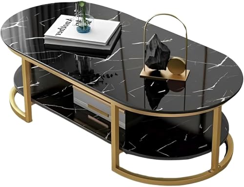 Image of Coffee Table Centre Table (Black Gold, DBL)