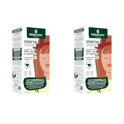 Herbatint Vegetal Color - Coloration végétale 100% naturelle et bio, PURE CARAMEL POWER - Caramel 100 grammes (Lot de 2)