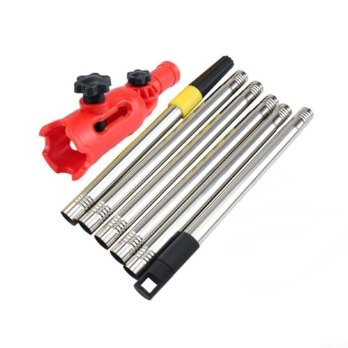 ZWEquipint Barra de extensión de rodillo de pintura, herramienta de sujeción telescópica, para pintura de techo, mango de metal de rotación de 180 grados (juego de 1,7 m)