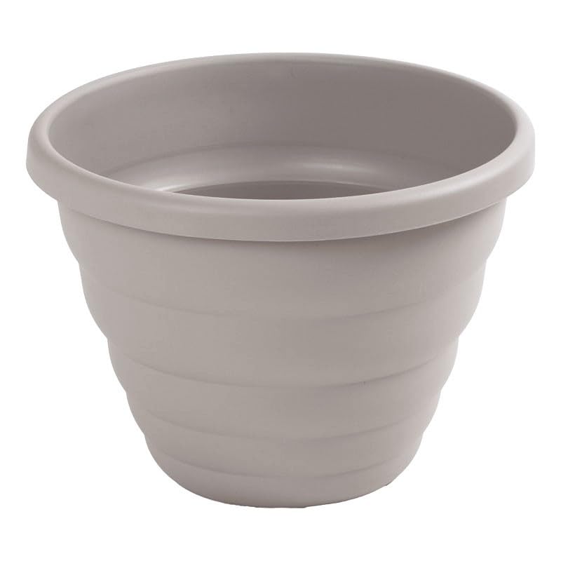 Colorful Round Planter Pots – Multiple Sizes – Indoor/Outdoor Use – Modern Flower Pots with Drainage – Decorative Garden Containers (FAWN, 48 CM)