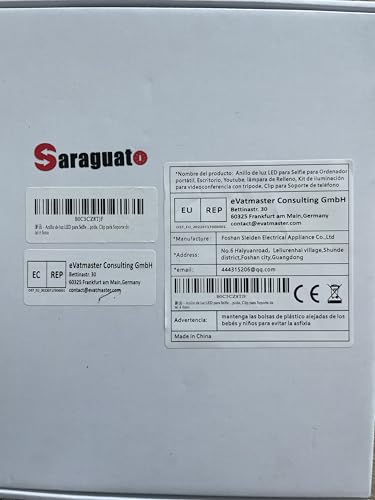 Anillo de luz LED para Selfie para Ordenador portátil, Escritorio, Youtube, lámpara de Relleno, Kit de iluminación para videoconferencia con trípode, Clip para Soporte de teléfono - imagen 5