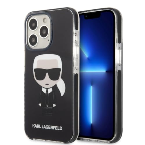 Karl Lagerfeld KLHCP13LTPEIKK Coque de protection pour iPhone 13 Pro / 13 6,1" Noir Iconik Karl