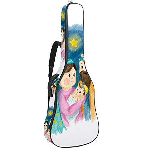 Housse de guitare acoustique de 106 cm, le sac à dos idéal pour jouer autour de la crèche de Noël
