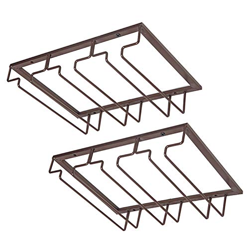 Iron Line Wall Mounted Wine Rack - Bottle Glass Holder-Decorative for Home Bar Dining Room Kitchen … Style A